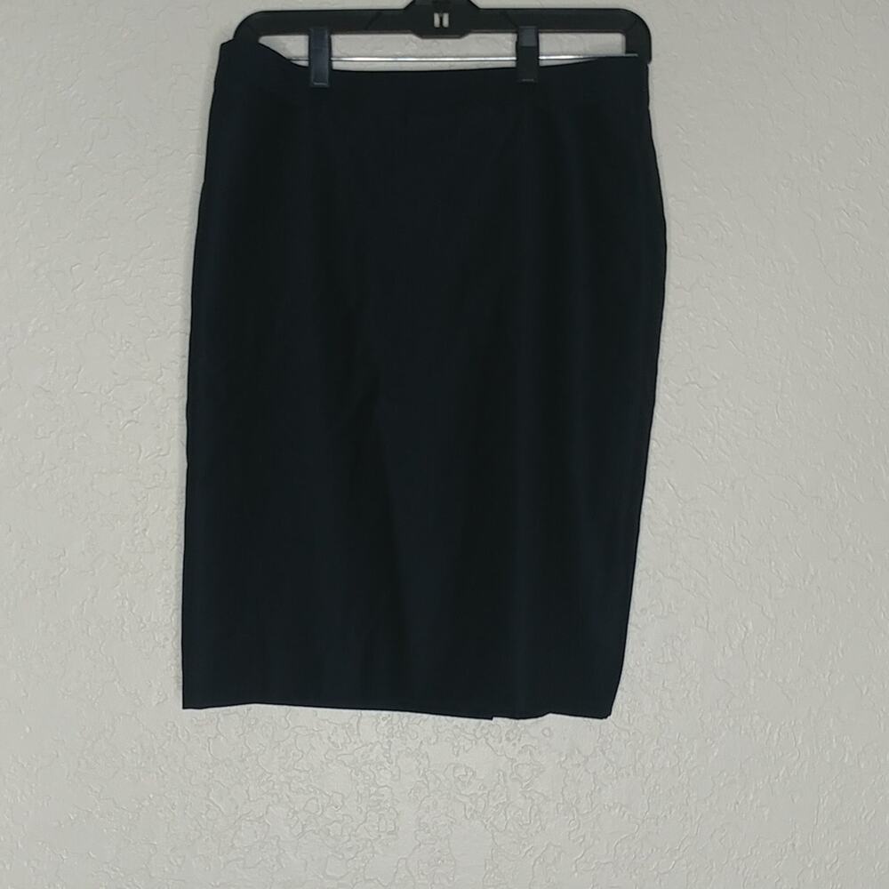 Navy Blue Skirt with Striped Pattern
